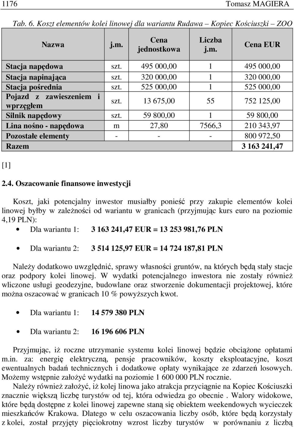 59 800,00 1 59 800,00 Lina nośno - napędowa m 27,80 7566,3 210 343
