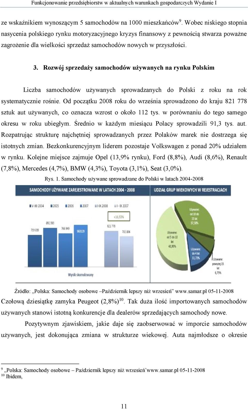 Rozwój sprzedaży samochodów używanych na rynku Polskim Liczba samochodów używanych sprowadzanych do Polski z roku na rok systematycznie rośnie.