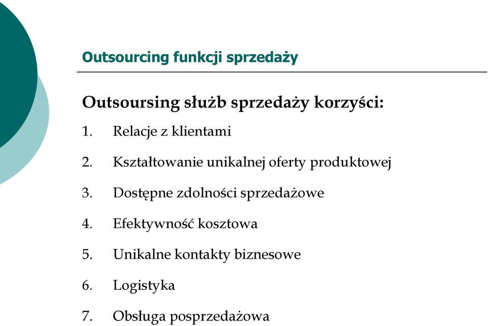 Kształtowanie unikalnej oferty produktowej 3.