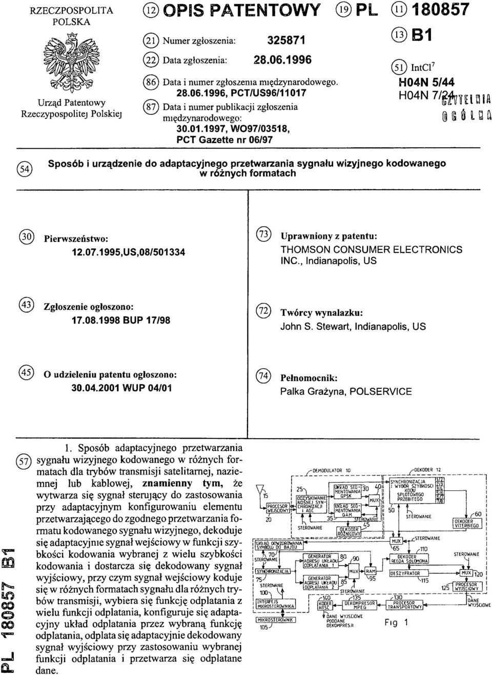 (87) Data i numer publikacji zgłoszenia międzynarodowego: 30.01.