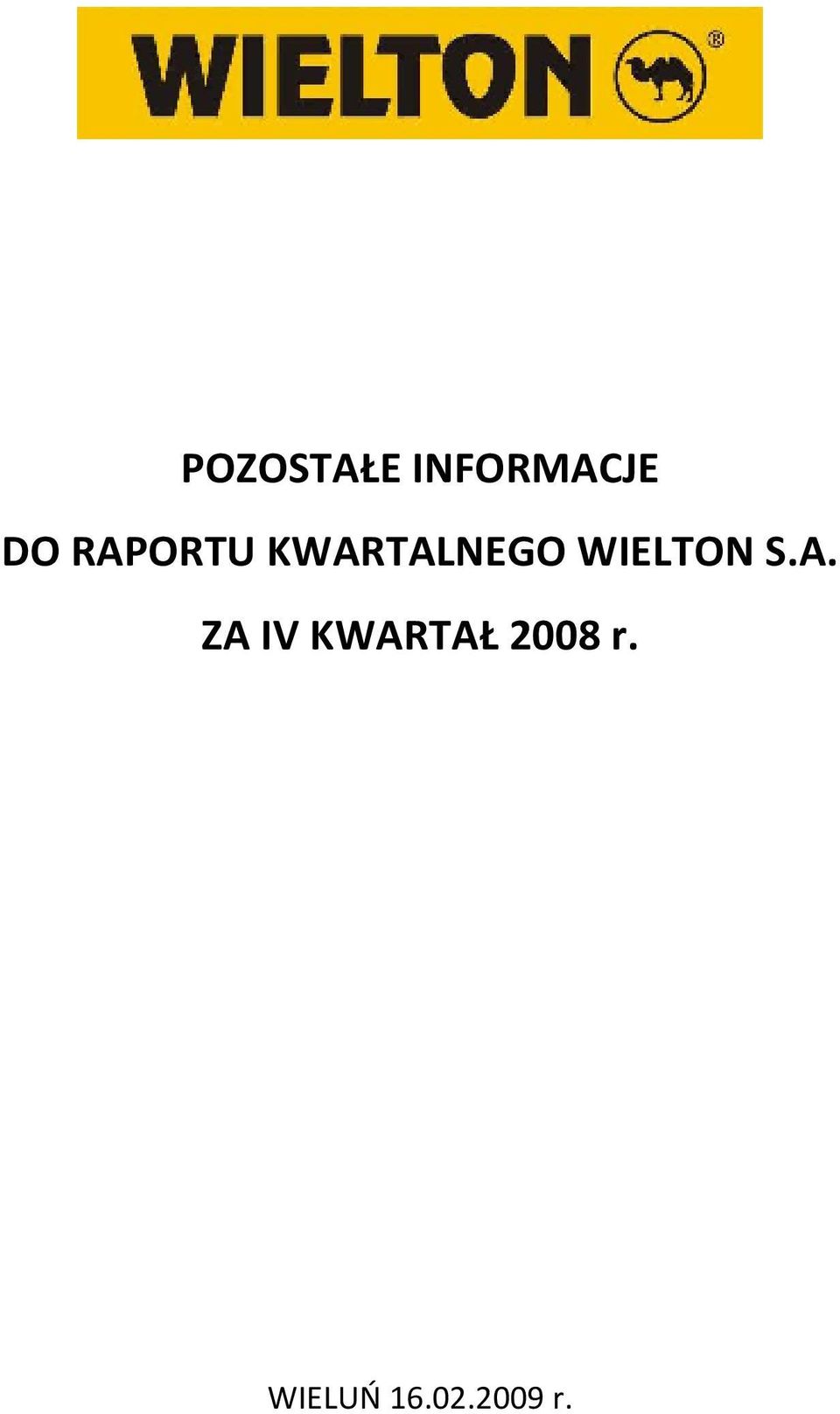 WIELTON S.A.