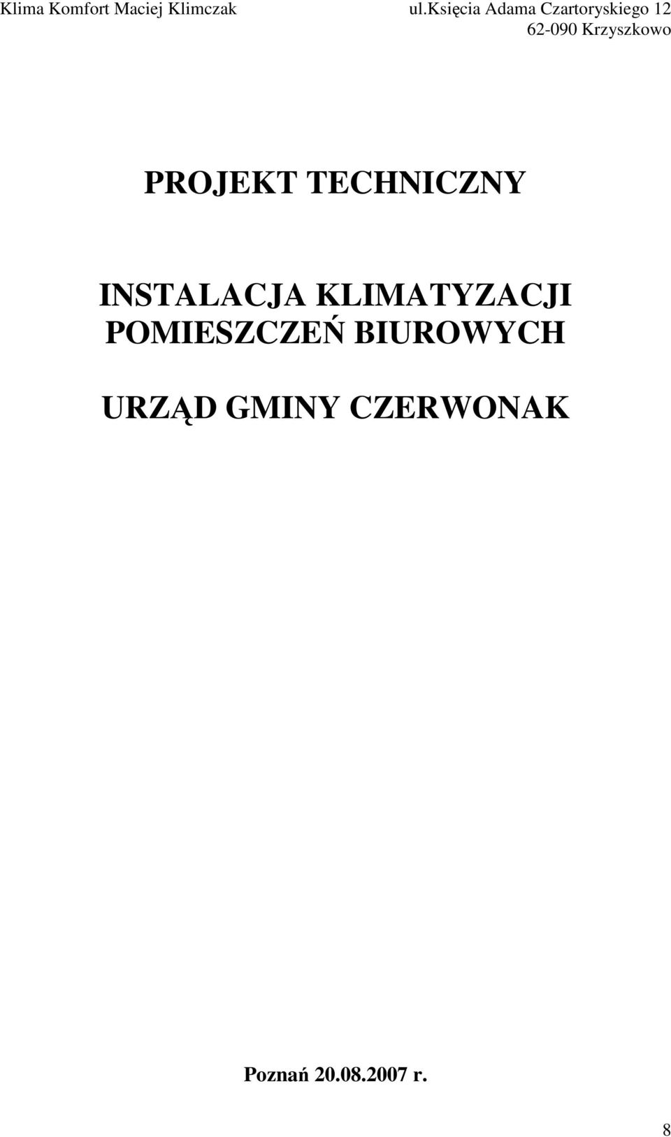 POMIESZCZEŃ BIUROWYCH URZĄD
