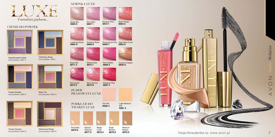 Violets kod produktu: 5657 2 Chambray Blues kod produktu: 5653 1 Rose Silk 5671 3 Stiletto Red 5674 7 Pink Ruffles 5666 3 Couture Copper 5660 6 Studio Makijażu Red Haute 5670 5 Silky Apricot 5673 9