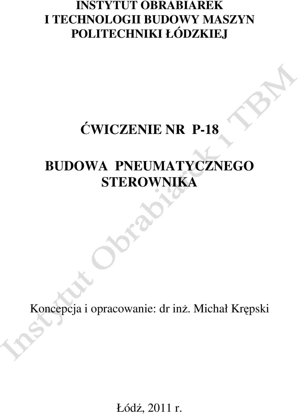 P-18 BUDOWA PNEUMATYCZNEGO STEROWNIKA