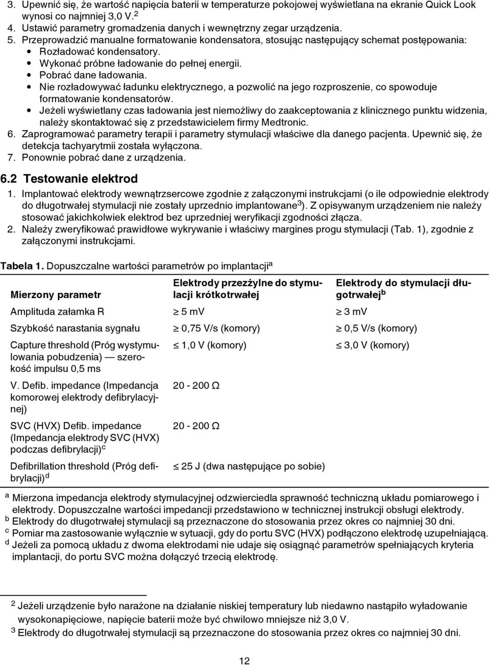 Wykonać próbne ładowanie do pełnej energii. Pobrać dane ładowania. Nie rozładowywać ładunku elektrycznego, a pozwolić na jego rozproszenie, co spowoduje formatowanie kondensatorów.