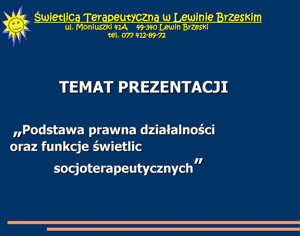 działalności oraz