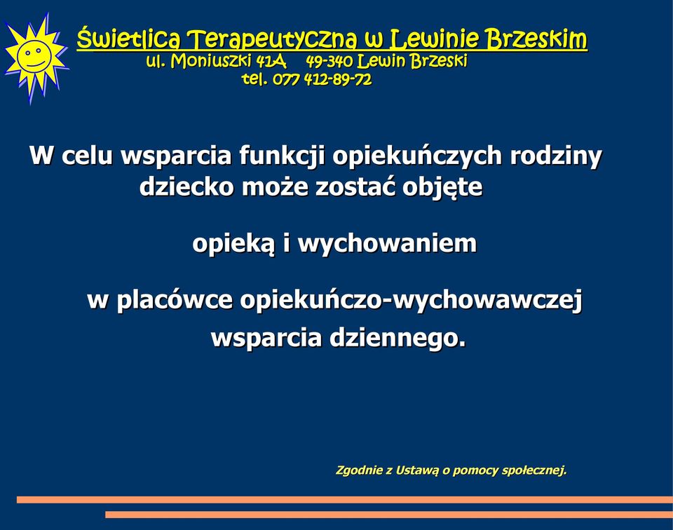 wychowaniem w placówce opiekuńczo-wychowawczej