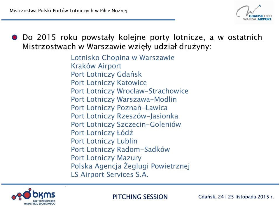 Lotniczy Warszawa-Modlin Port Lotniczy Poznań-Ławica Port Lotniczy Rzeszów-Jasionka Port Lotniczy Szczecin-Goleniów Port