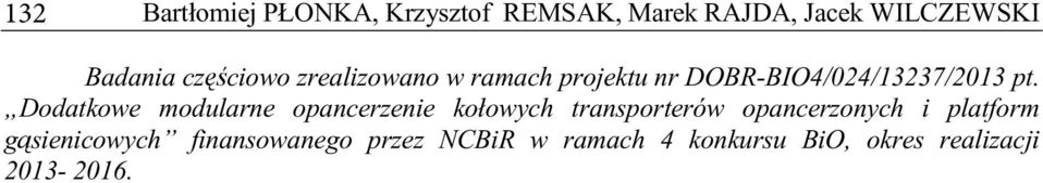 Dodatkowe modularne opancerzenie kołowych transporterów opancerzonych i platform