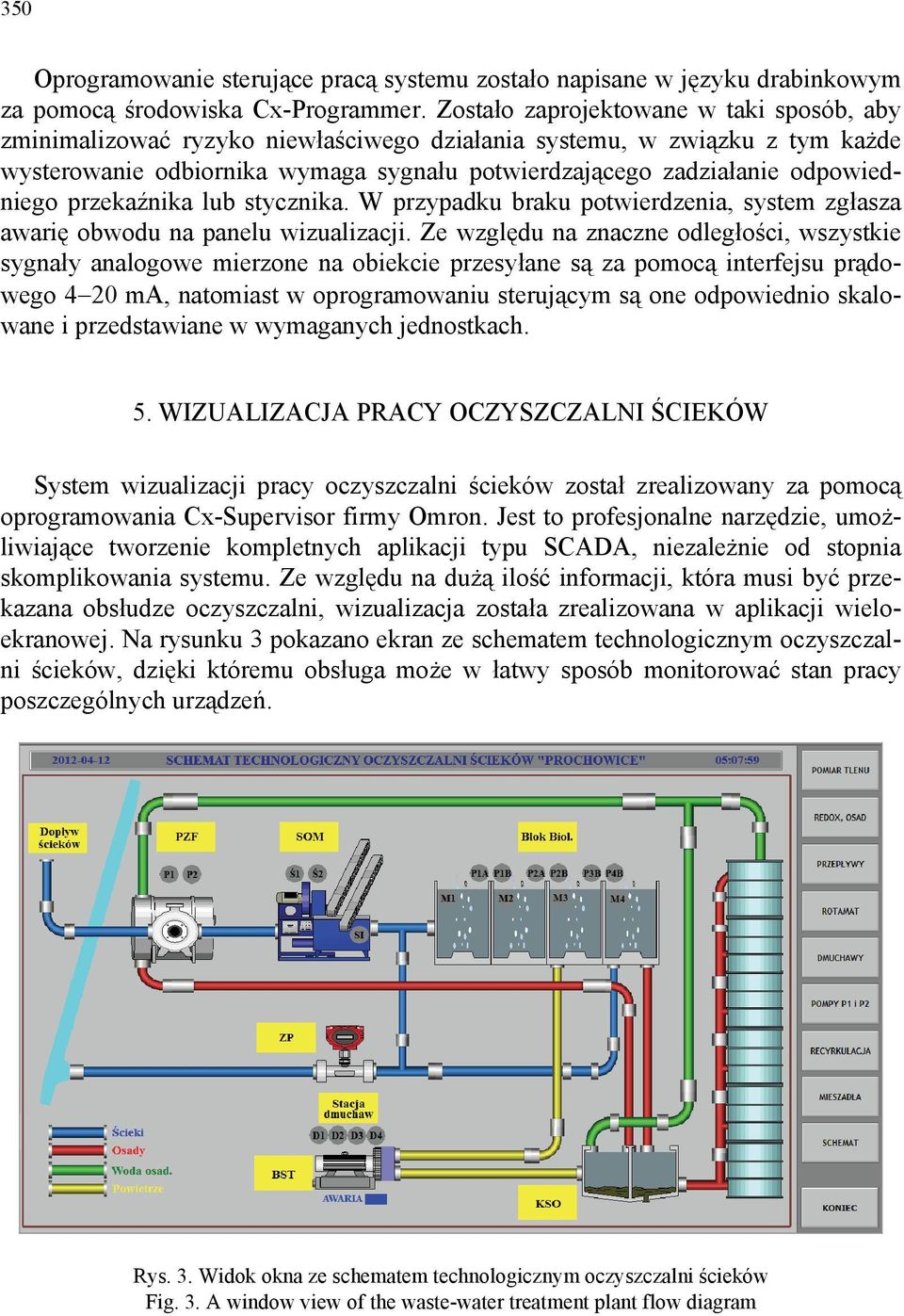 odpowiedniego przekaźnika lub stycznika. W przypadku braku potwierdzenia, system zgłasza awarię obwodu na panelu wizualizacji.