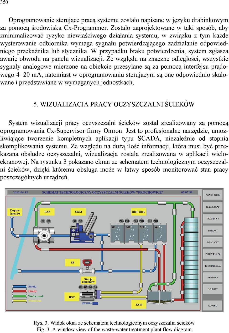 odpowiedniego przekaźnika lub stycznika. W przypadku braku potwierdzenia, system zgłasza awarię obwodu na panelu wizualizacji.