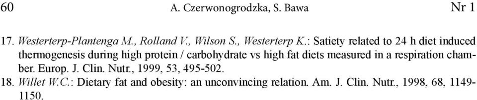 : Satiety related to 24 h diet induced thermogenesis during high protein / carbohydrate vs high