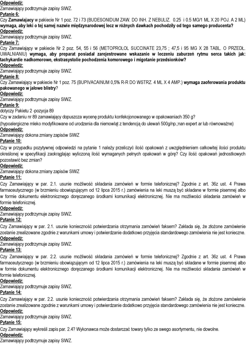 54, 55 i 56 (METOPROLOL SUCCINATE 23,75 ; 47,5 i 95 MG X 28 TABL. O PRZEDŁ.