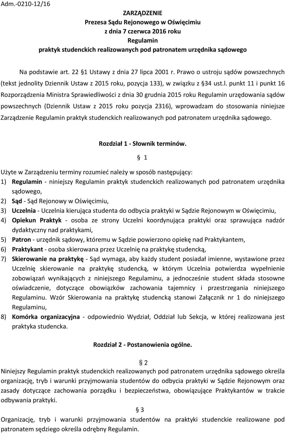 pca 2001 r. Prawo o ustroju sądów powszechnych (tekst jednoli