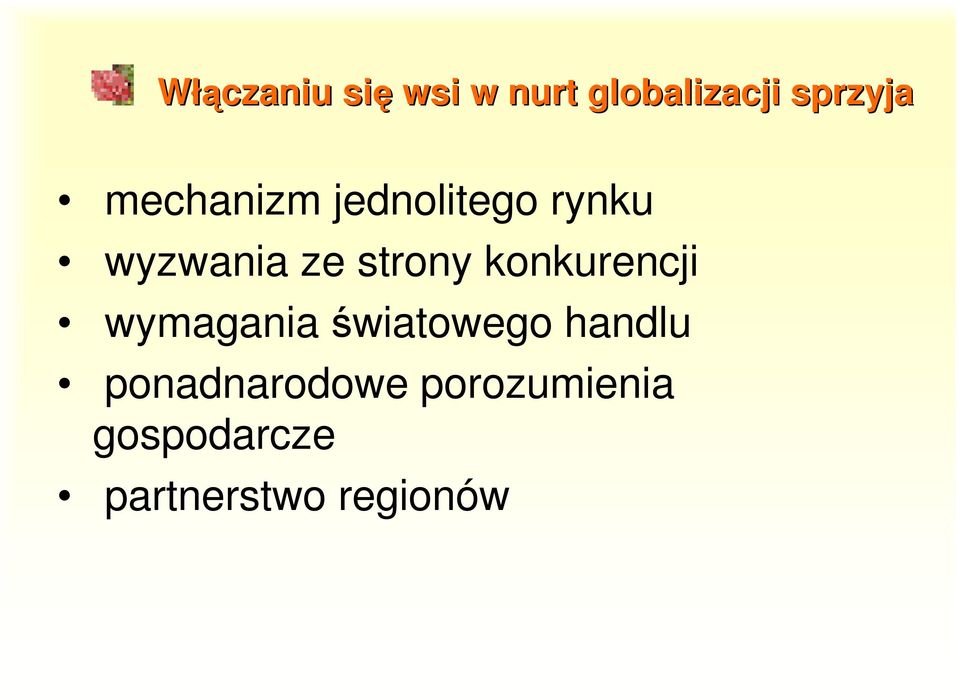 konkurencji wymagania światowego handlu