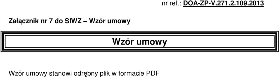 Wzór umowy Wzór umowy Wzór