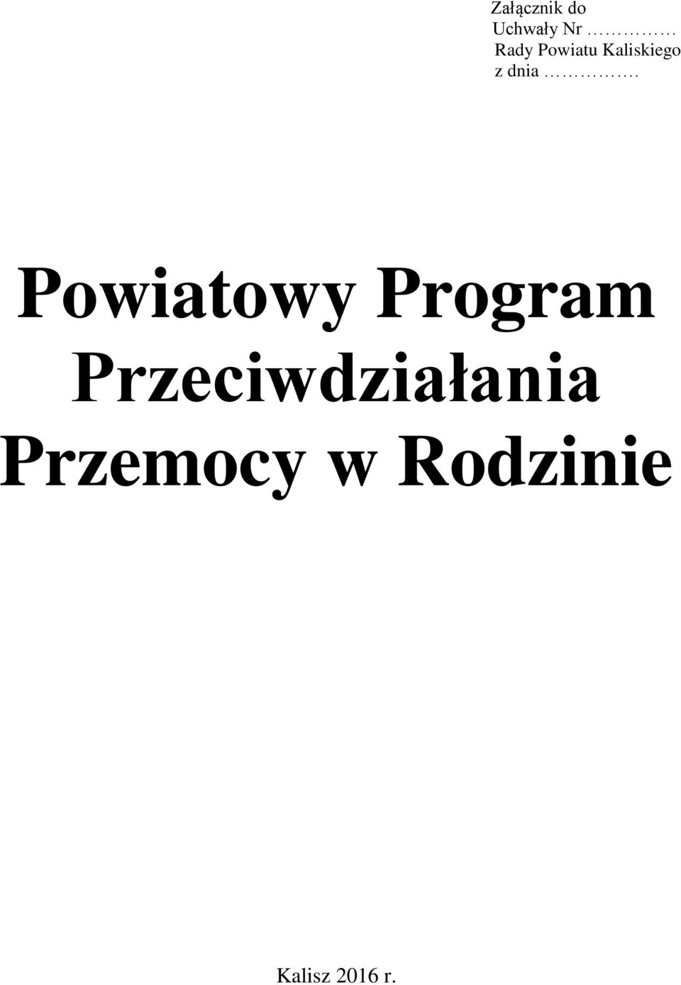 Powiatowy Program