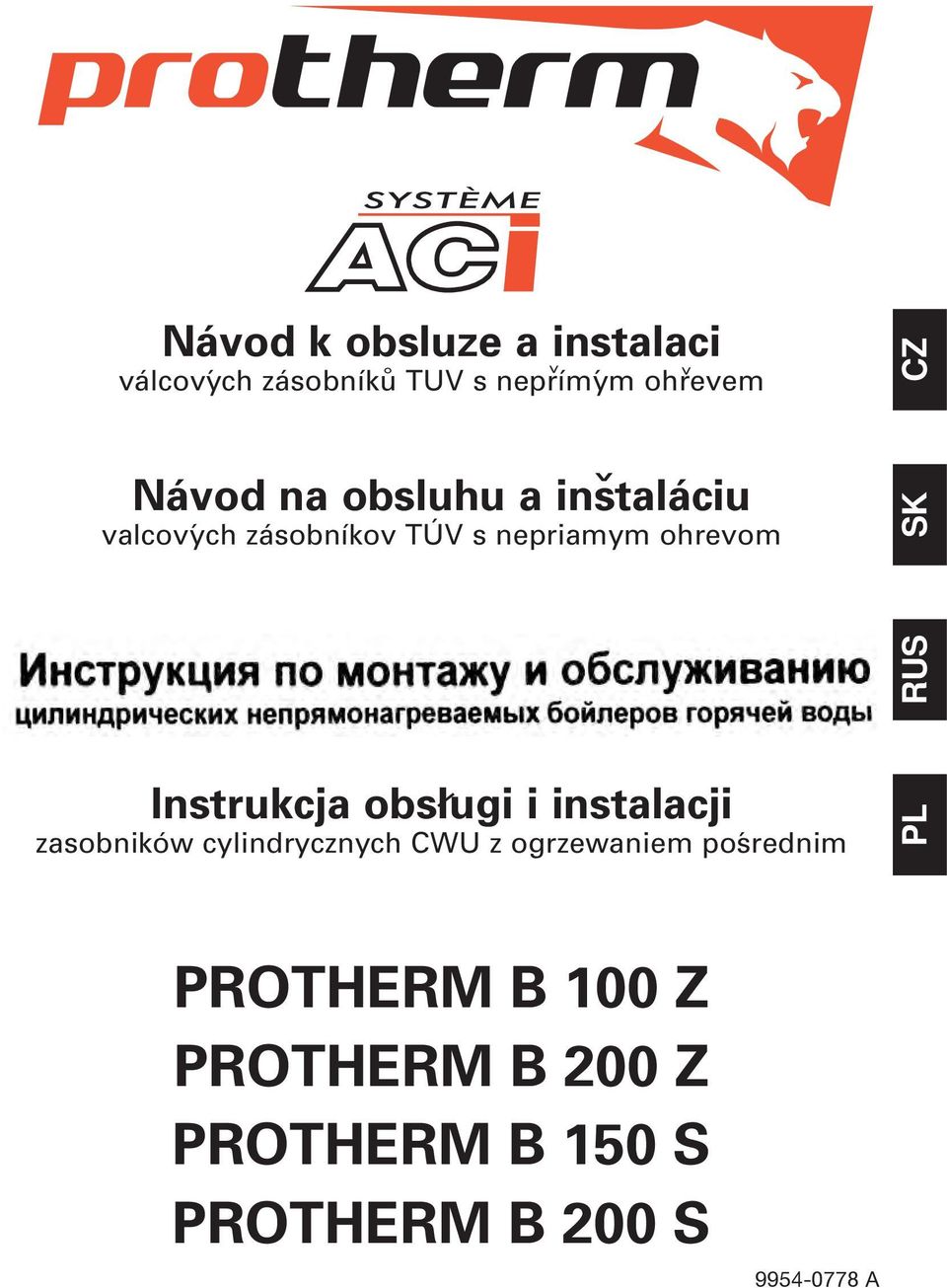 zásobníkov TÚV s nepriamym ohrevom Instrukcja obslugi i instalacji zasobników cylindrycznych CWU z