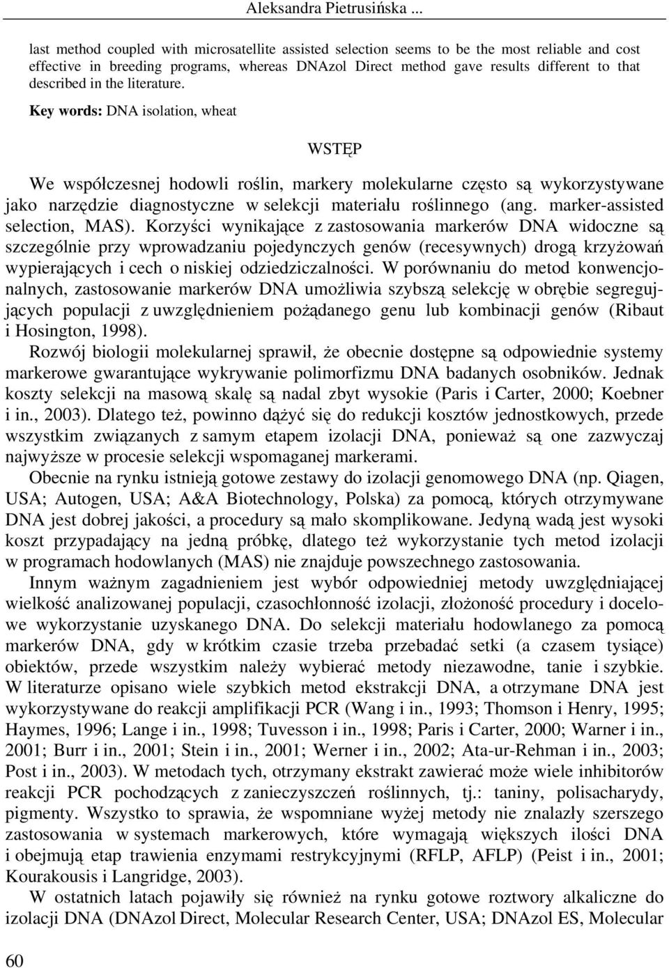 marker-assisted selection, MAS).