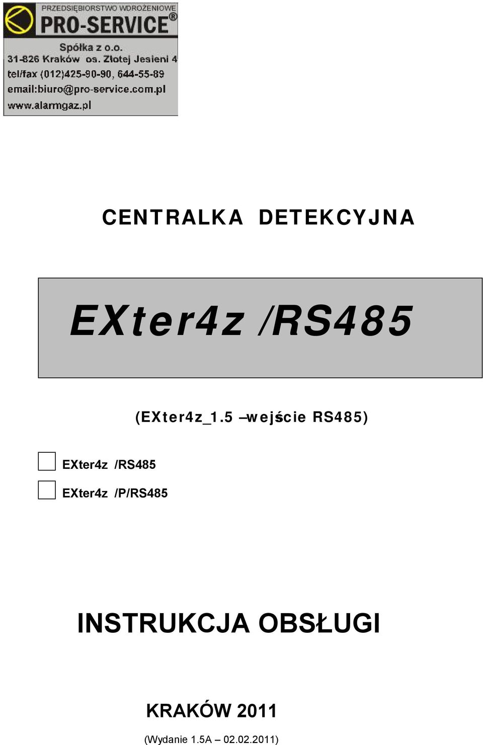 5 wejście RS485) EXter4z /RS485