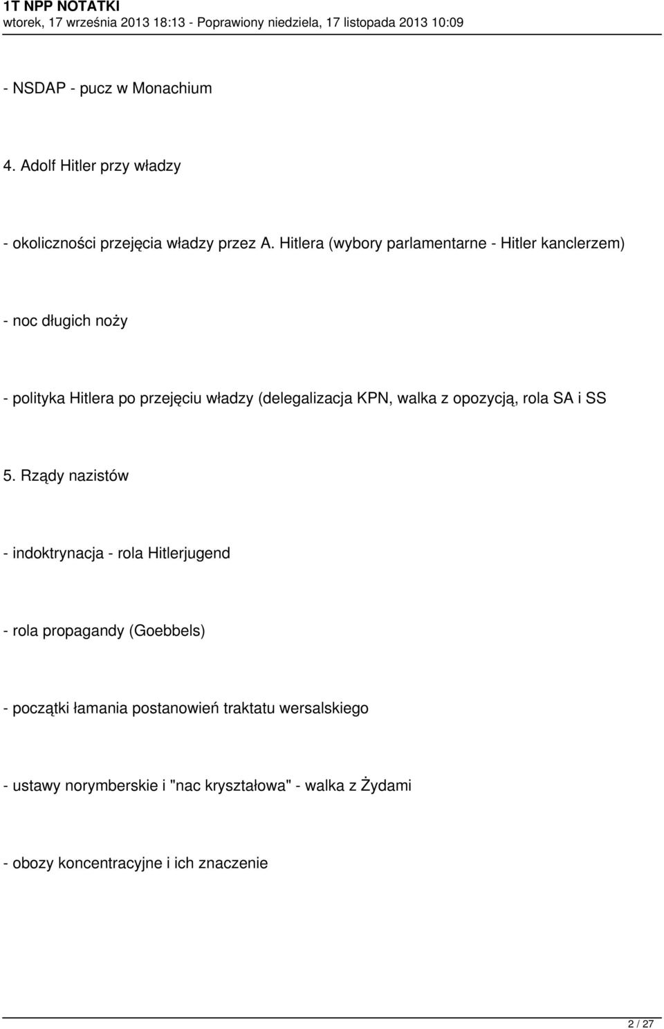 KPN, walka z opozycją, rola SA i SS 5.