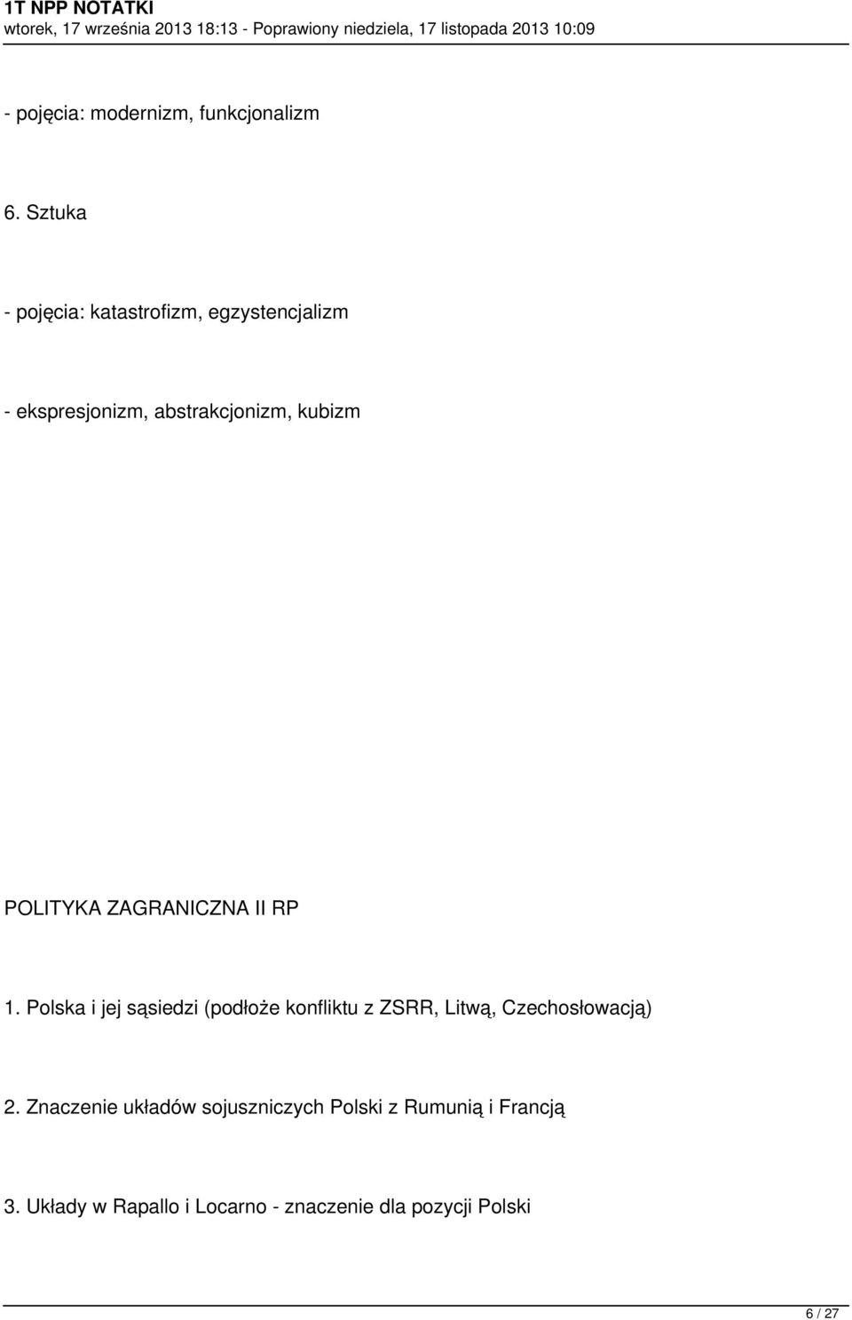 POLITYKA ZAGRANICZNA II RP 1.