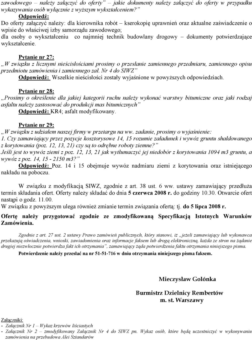 technik budowlany drogowy dokumenty potwierdzające wykształcenie.