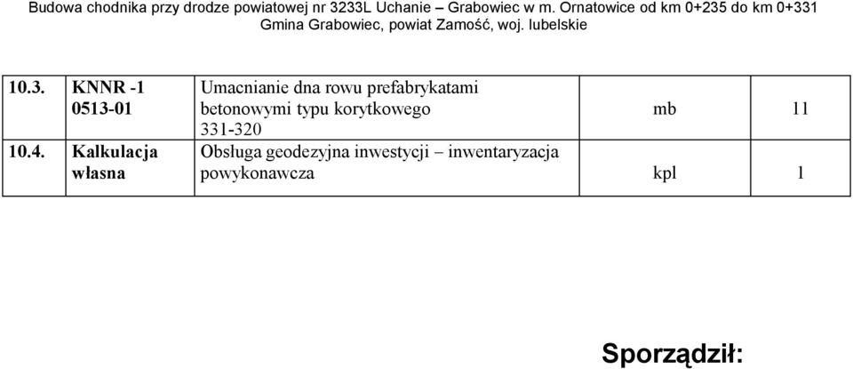 prefabrykatami betonowymi typu korytkowego