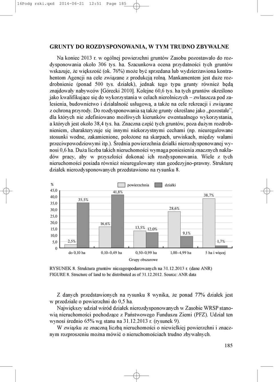 Mankamentem jest duże rozdrobnienie (ponad 500 tys. działek), jednak tego typu grunty również będą znajdowały nabywców [Górecki 2010]. Kolejne 60,6 tys.