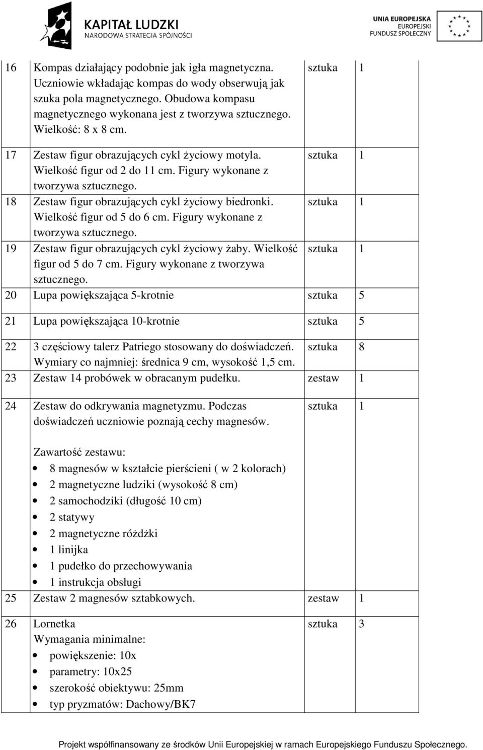 Wielkość figur od 5 do 6 cm. Figury wykonane z tworzywa sztucznego.