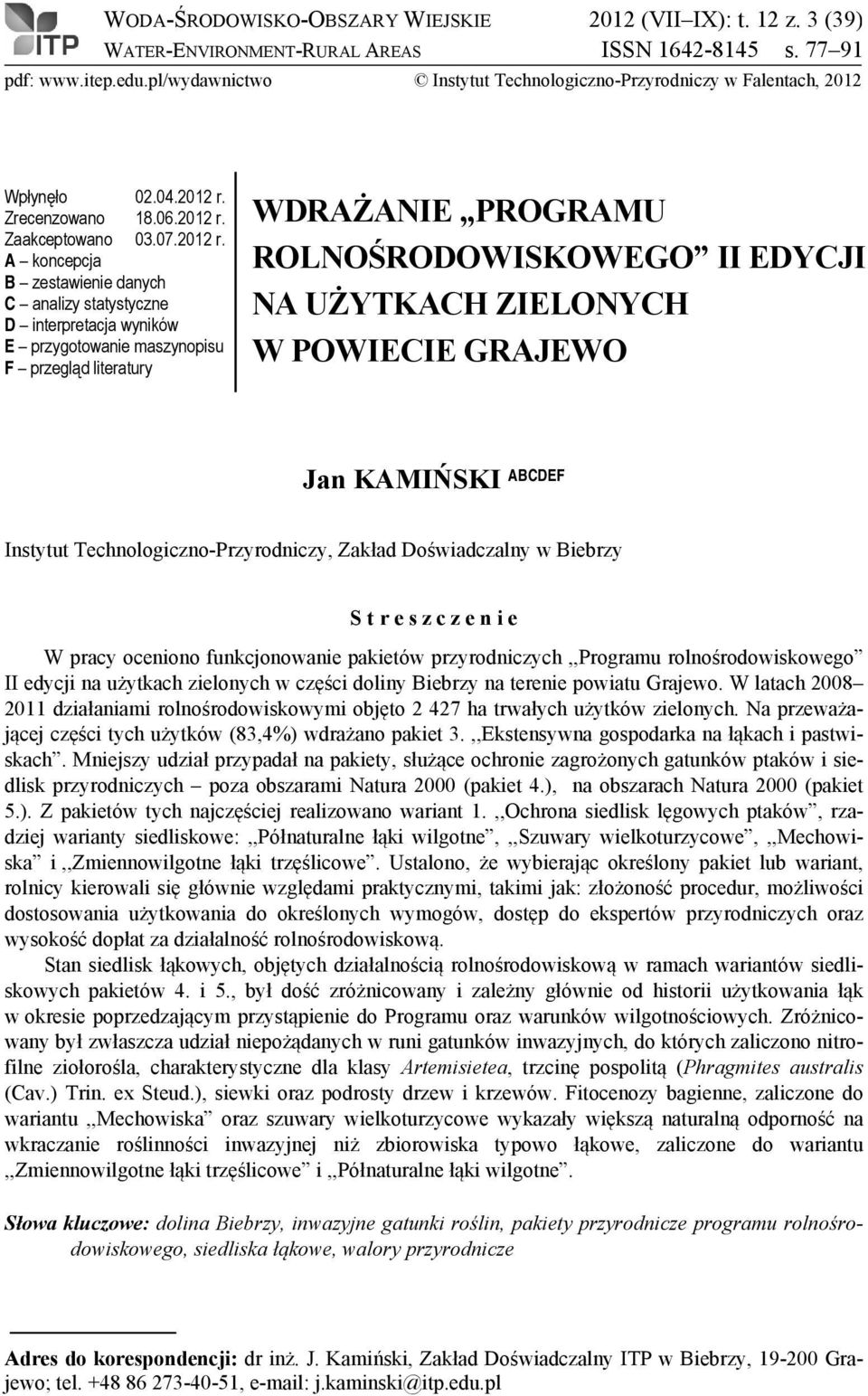 Zrecenzowano 18.06.2012 r.