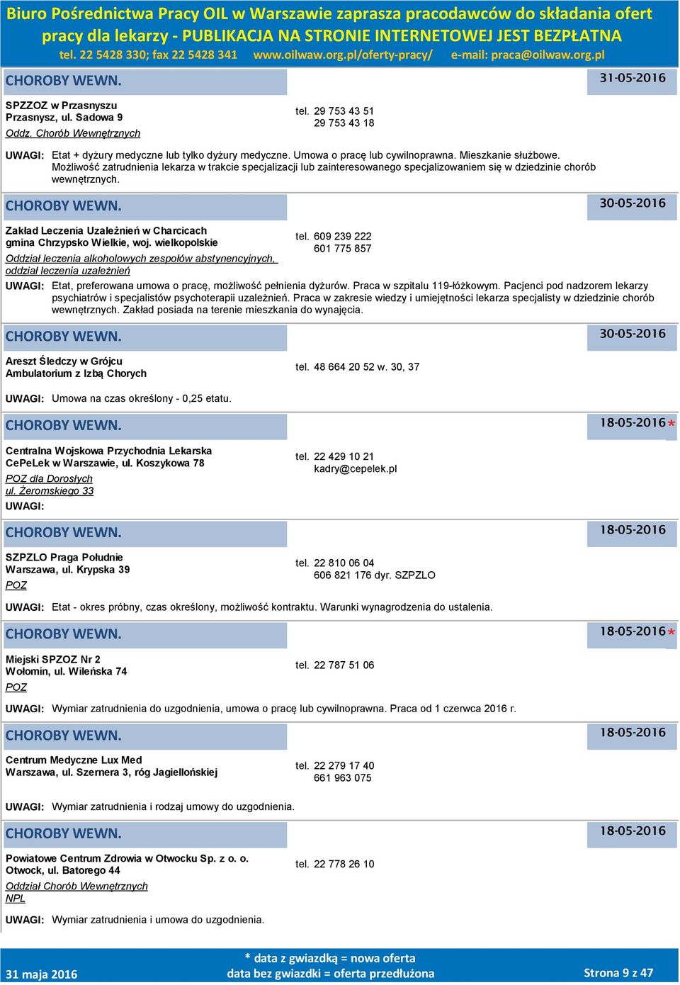 30-05-2016 Zakład Leczenia Uzależnień w Charcicach gmina Chrzypsko Wielkie, woj. wielkopolskie Oddział leczenia alkoholowych zespołów abstynencyjnych, oddział leczenia uzależnień tel.