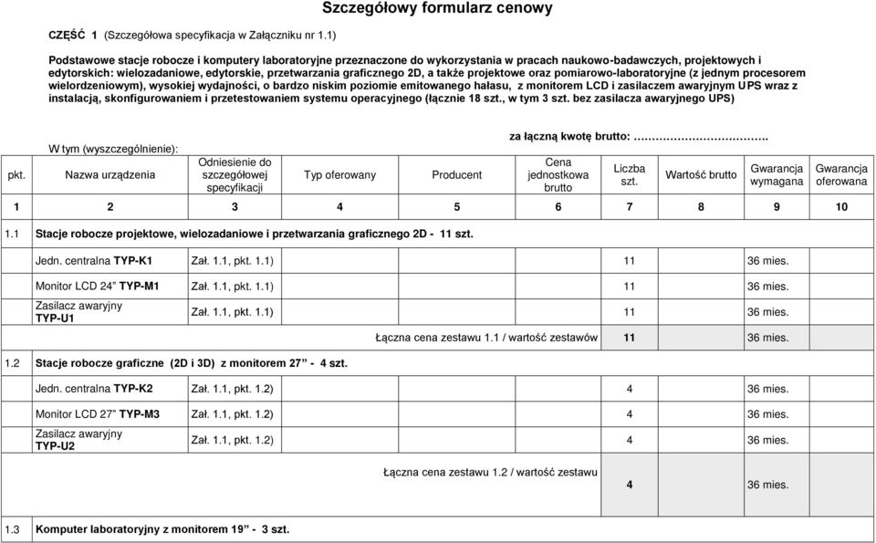 przetwarzania graficznego 2D, a także projektowe oraz pomiarowo-laboratoryjne (z jednym procesorem wielordzeniowym), wysokiej wydajności, o bardzo niskim poziomie emitowanego hałasu, z monitorem LCD