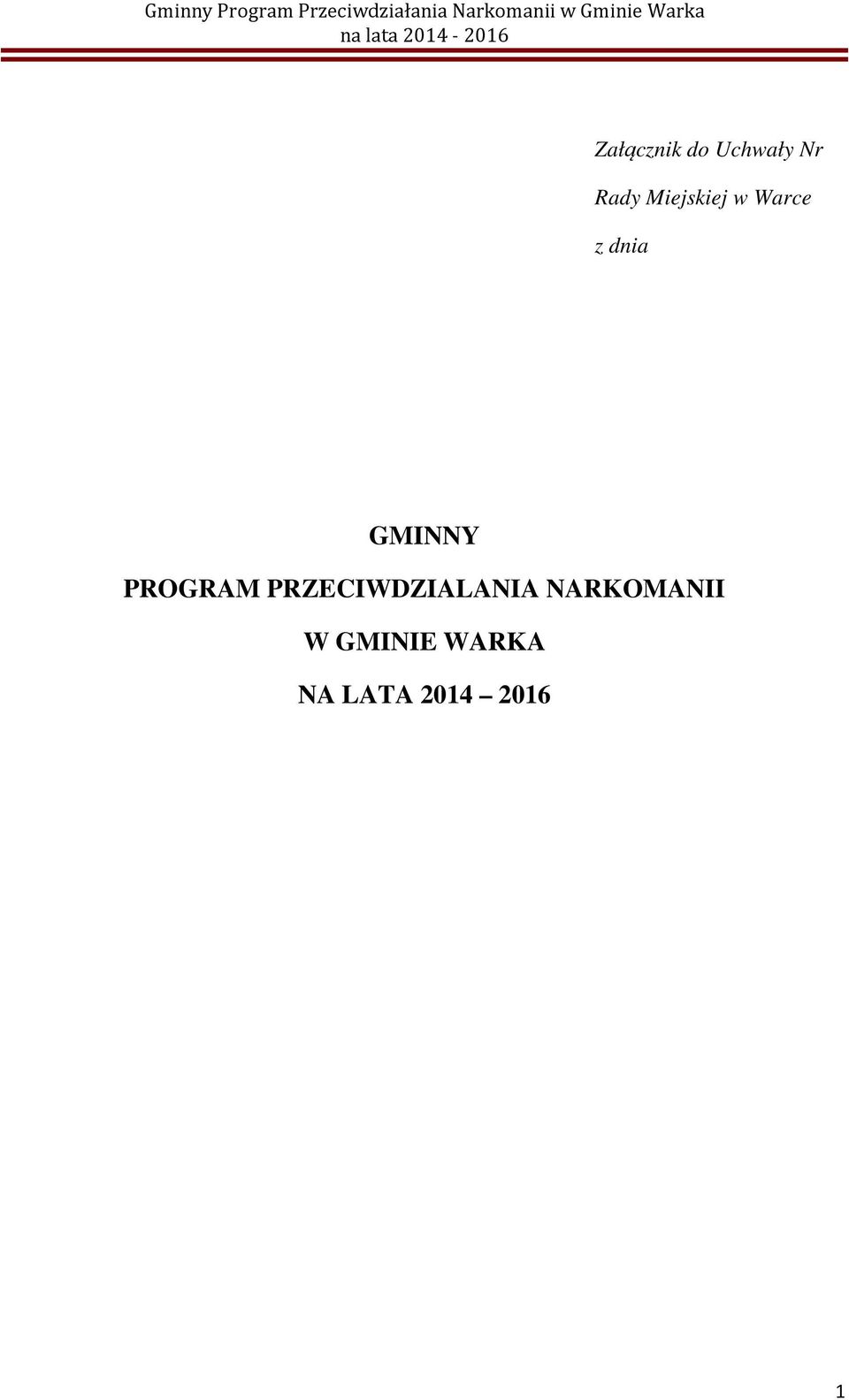 PROGRAM PRZECIWDZIALANIA