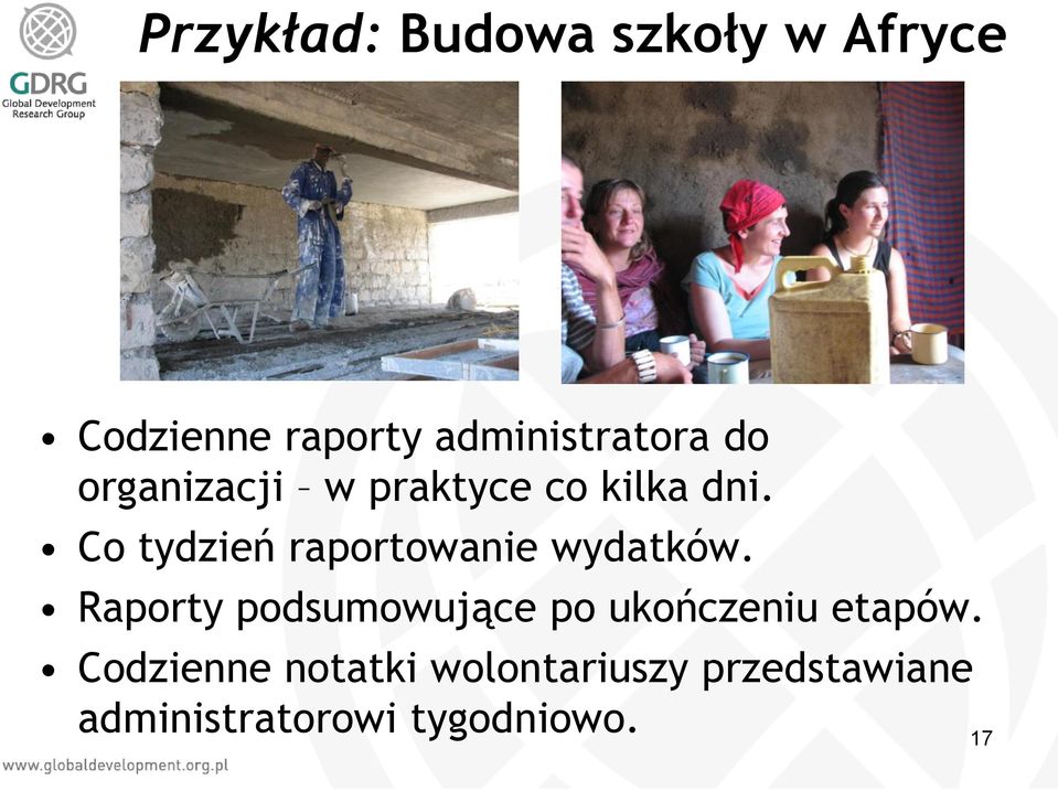 Co tydzień raportowanie wydatków.