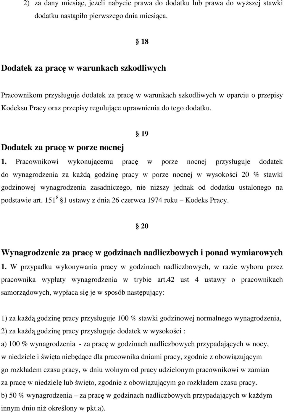 Dodatek za pracę w porze nocnej 19 1.