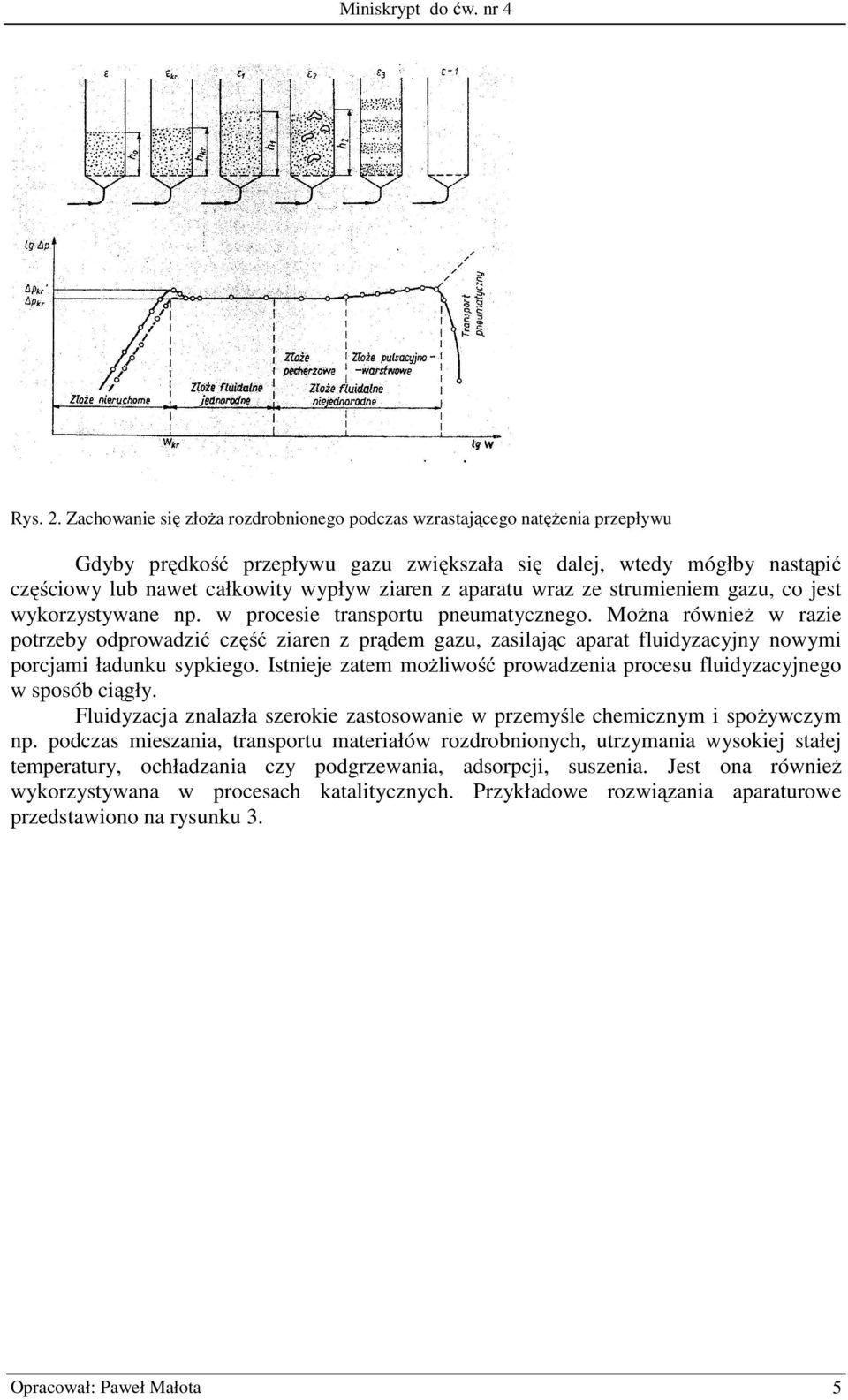 aparatu wraz ze strumieniem gazu, co jest wykorzystywane np. w procesie transportu pneumatycznego.