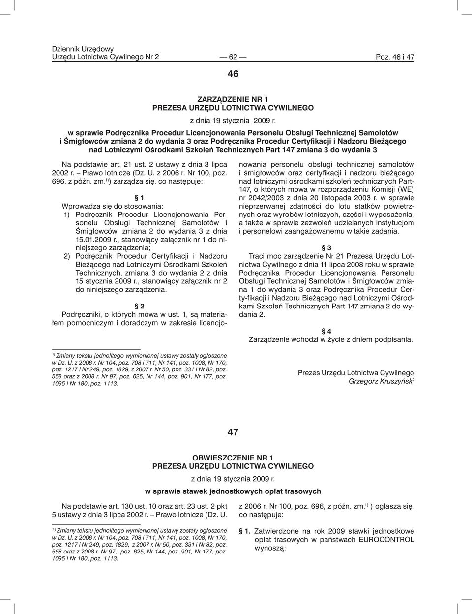 Ośrodkami Szkoleń Technicznych Part 147 zmi