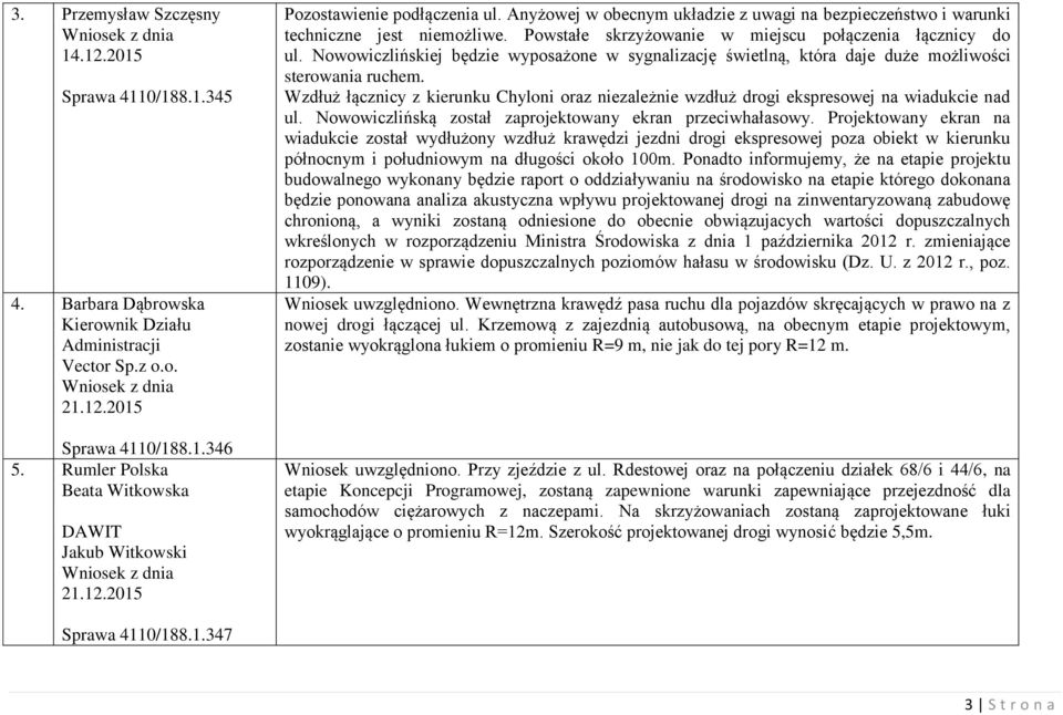 Powstałe skrzyżowanie w miejscu połączenia łącznicy do ul. Nowowiczlińskiej będzie wyposażone w sygnalizację świetlną, która daje duże możliwości sterowania ruchem.