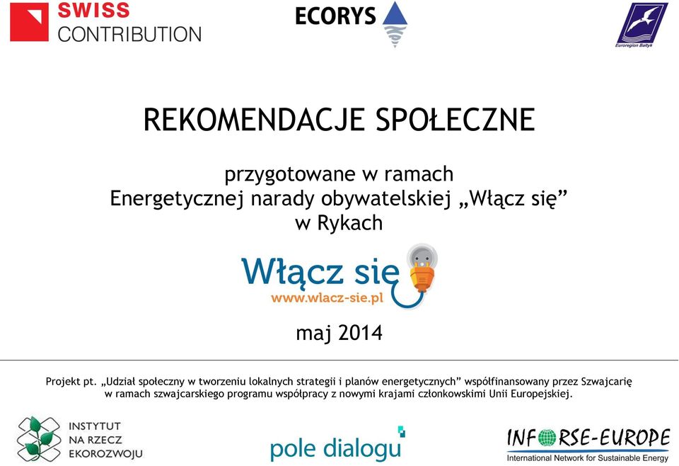 Udział społeczny w tworzeniu lokalnych strategii i planów energetycznych