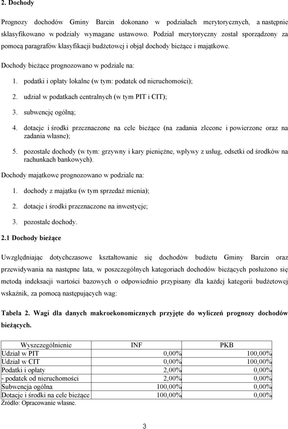 podatki i opłaty lokalne (w tym: podatek od nieruchomości); 2. udział w podatkach centralnych (w tym PIT i CIT); 3. subwencję ogólną; 4.