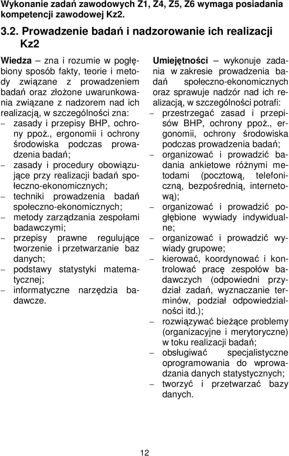 nad ich realizacją, w szczególności zna: zasady i przepisy BHP, ochrony ppoż.
