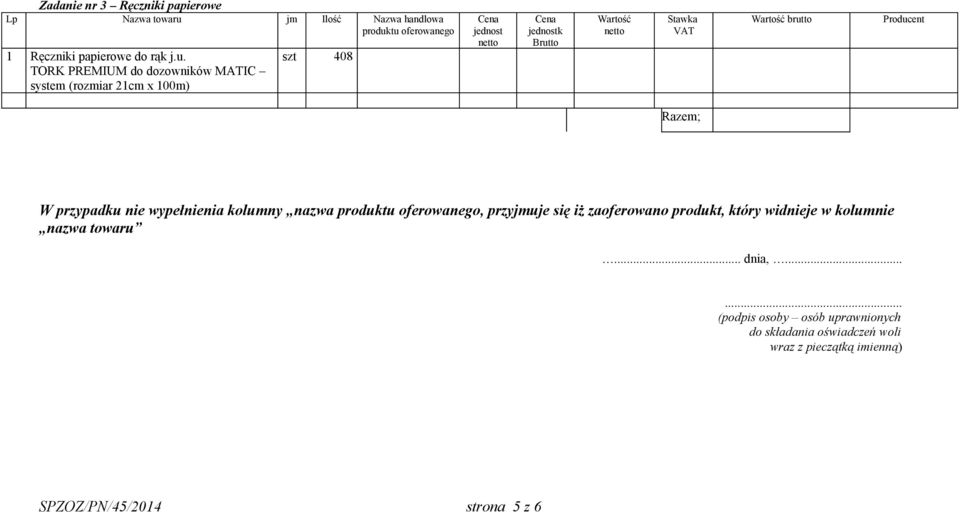 TORK PREMIUM do dozowników MATIC system