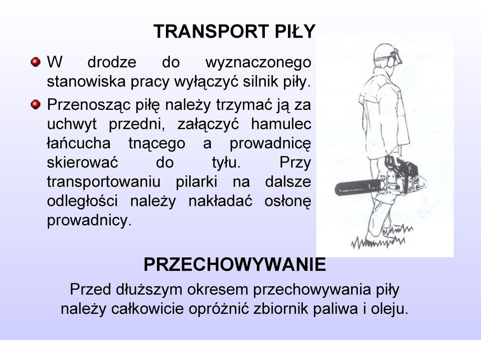 prowadnicę skierować do tyłu.