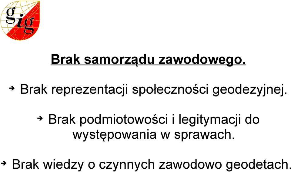 Brak podmiotowości i legitymacji do