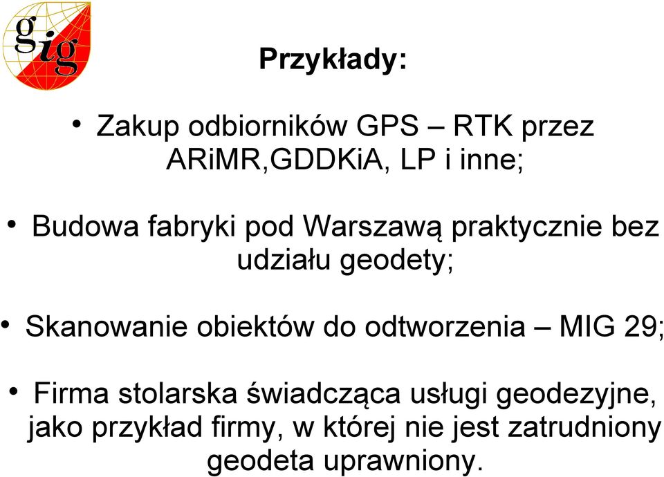 obiektów do odtworzenia MIG 29; Firma stolarska świadcząca usługi