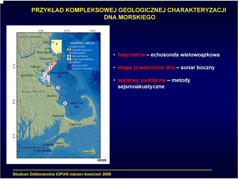 echosonda wielowoązkowa mapa powierzchni dna