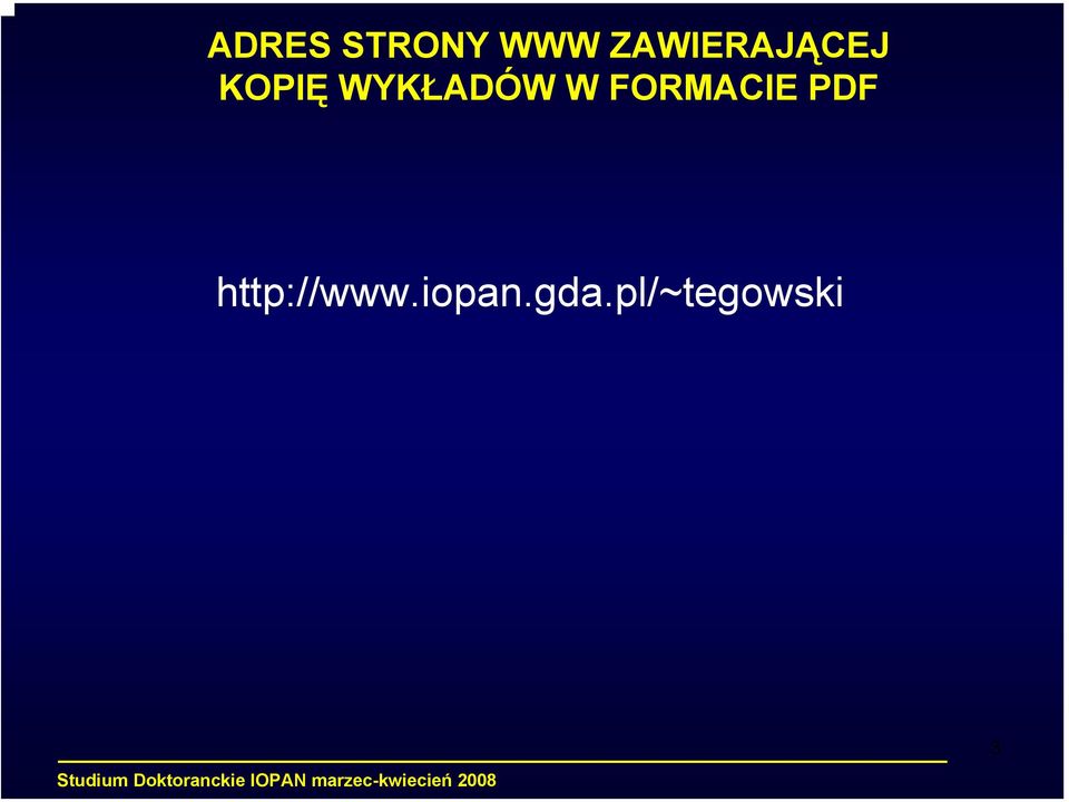 WYKŁADÓW W FORMACIE PDF
