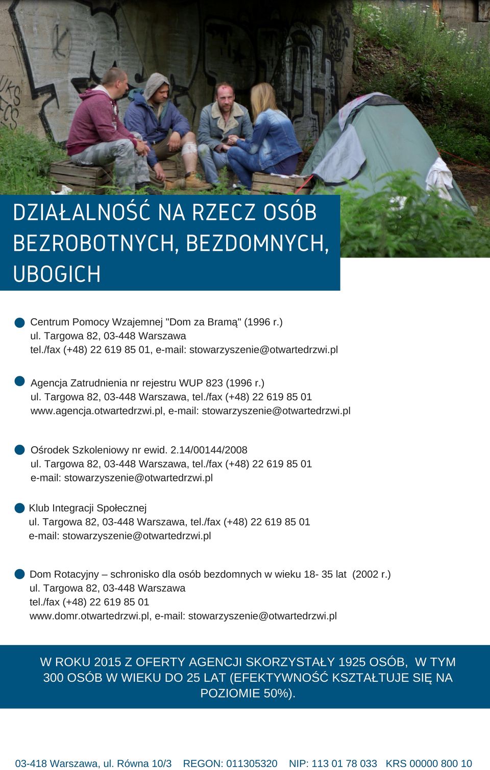 otwartedrzwi.pl, e mail: stowarzyszenie@otwartedrzwi.pl Ośrodek Szkoleniowy nr ewid. 2.14/00144/2008 ul. Targowa 82, 03 448 Warszawa, tel./fax (+48) 22 619 85 01 e mail: stowarzyszenie@otwartedrzwi.