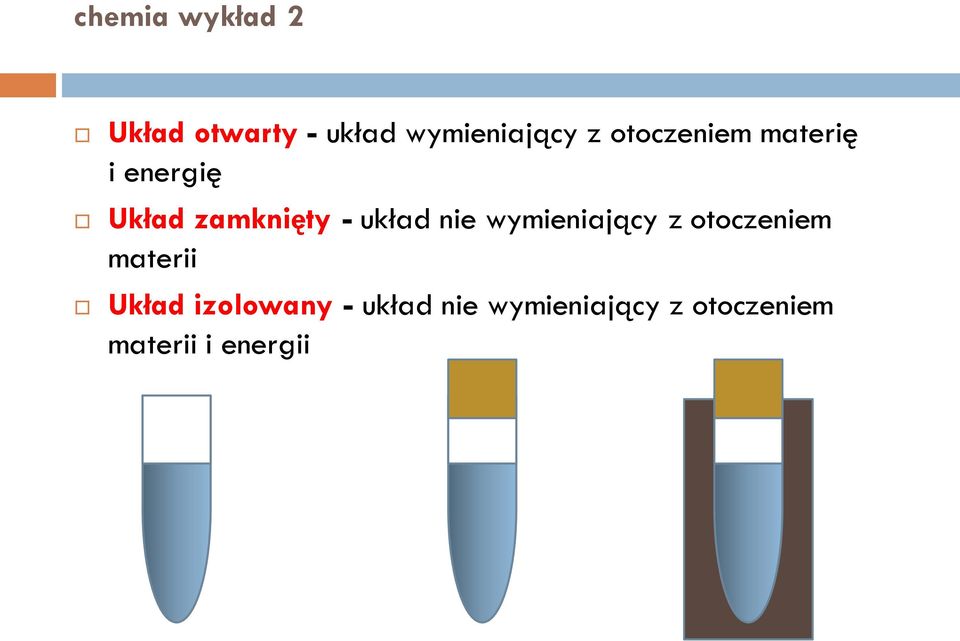 wymieniający z otoczeniem materii Układ izolowany